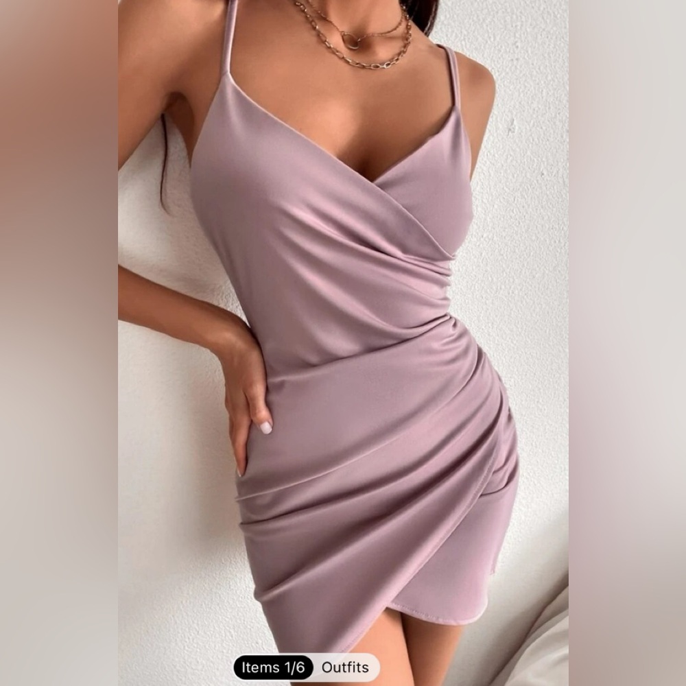 Dusty rose mini dress